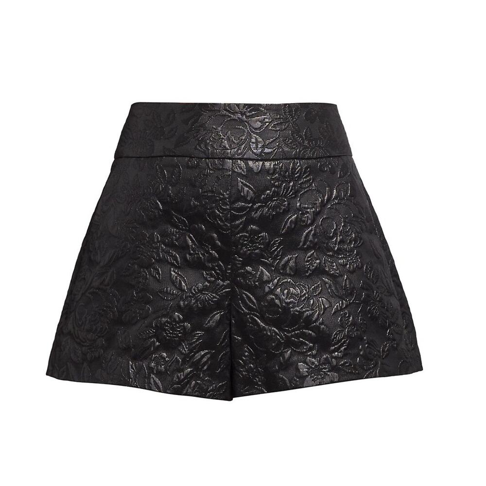 Olivia Jacquard Black Donald Shorts Size 2 - Picture 1 of 4